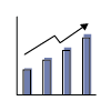 Cartoon image of a Chart in a grey blue color.